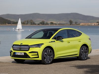 Skoda Enyaq Coupe RS iV 2022 Poster with Hanger
