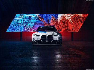 BMW M4 GT4 2023 metal framed poster
