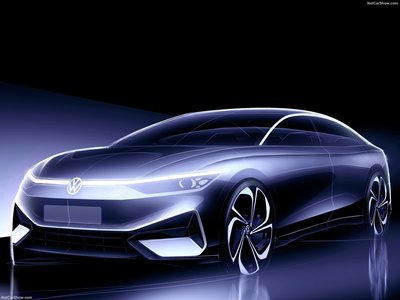 Volkswagen ID.Aero Concept 2022 metal framed poster