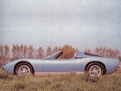 Lamborghini Miura Roadster 1968 poster