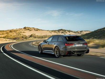 Audi RS6 Avant performance 2023 wooden framed poster