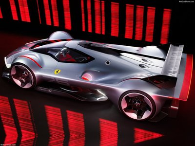 Ferrari Vision Gran Turismo Concept 2022 Poster with Hanger