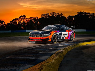 Ford Mustang GT4 Racecar 2024 Poster with Hanger