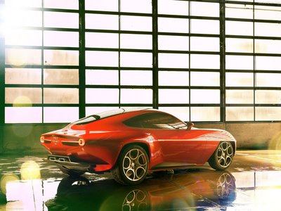 Alfa Romeo Disco Volante Touring Concept 2012 wooden framed poster