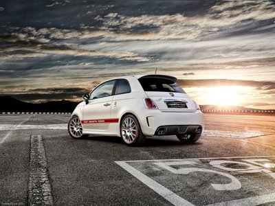 Fiat 595 Abarth 50th Anniversary 2014 Poster with Hanger