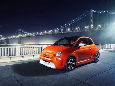 Fiat 500e 2014 Poster with Hanger