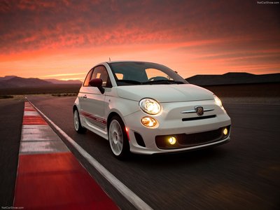Fiat 500 Abarth 2012 Poster with Hanger