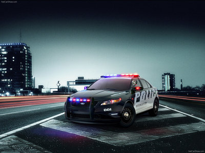 Ford Police Interceptor Concept 2010 metal framed poster