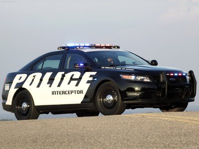 Ford Police Interceptor Concept 2010 wooden framed poster
