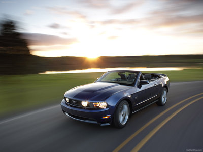 Ford Mustang Convertible 2010 Poster with Hanger