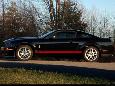 Ford Mustang Shelby GT500 Red Stripe 2007 canvas poster