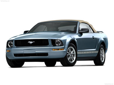Ford Mustang Convertible 2005 metal framed poster