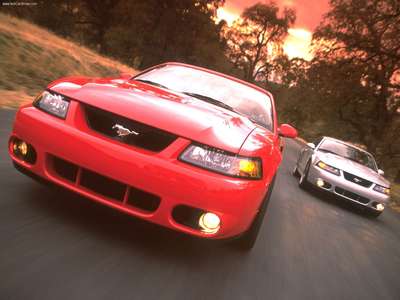 Ford Mustang SVT Cobra Convertible 2003 Poster with Hanger