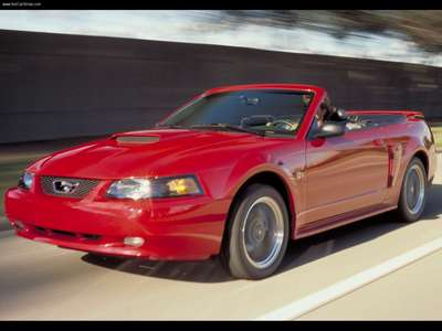 Ford Mustang GT Convertible 2002 Poster with Hanger