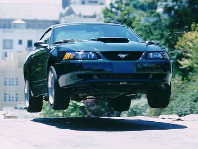 Ford Mustang Bullitt GT 2001 metal framed poster