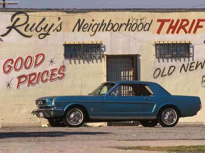 Ford Mustang 1966 wooden framed poster