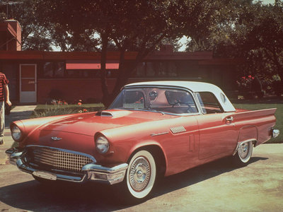 Ford Thunderbird 1957 Poster with Hanger