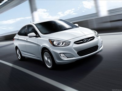 Hyundai Accent 2012 metal framed poster