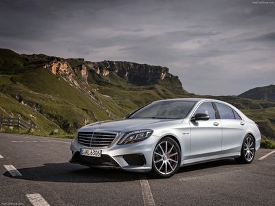 Mercedes Benz S63 AMG 2014 Poster with Hanger