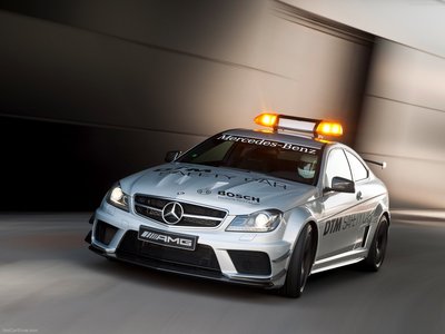 Mercedes Benz C63 AMG Coupe Black Series DTM Safety Car 2012 Poster with Hanger