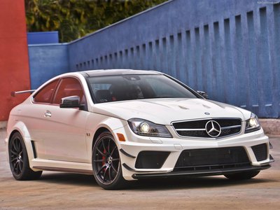 Mercedes Benz C63 AMG Coupe Black Series 2012 canvas poster