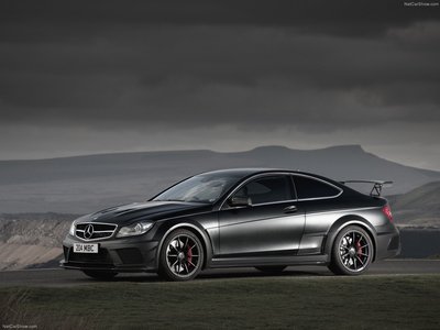 Mercedes Benz C63 AMG Coupe Black Series 2012 canvas poster