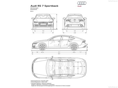 Audi RS7 Sportback 2015 wooden framed poster