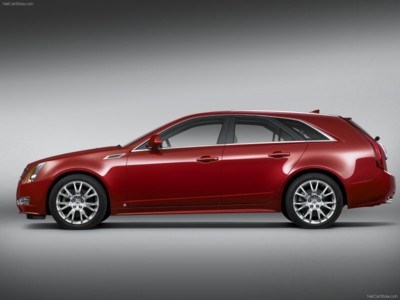 Cadillac CTS Sport Wagon 2010 canvas poster