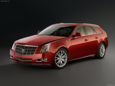 Cadillac CTS Sport Wagon 2010 canvas poster