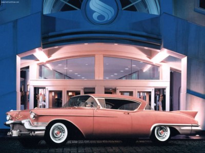 Cadillac Eldorado 1957 wooden framed poster