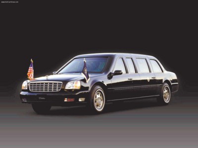 Cadillac DeVille Presidential Limousine 2001 wooden framed poster