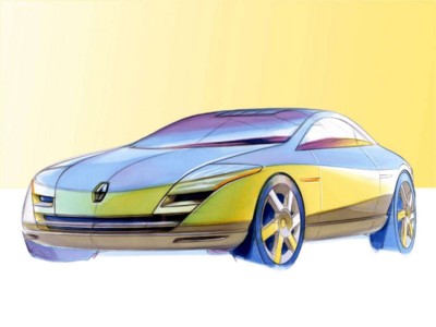 Renault Fluence Concept 2004 canvas poster