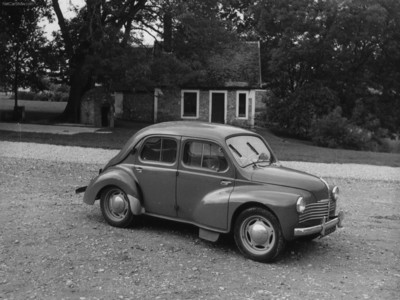 Renault 4 CV Luxe 1950 metal framed poster