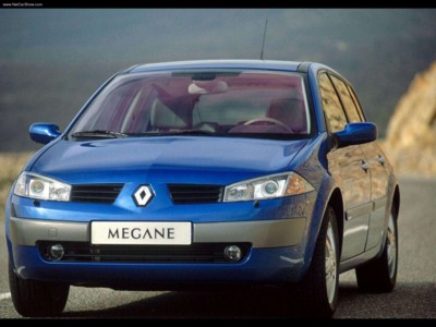 Renault Megane II Hatch 2003 wooden framed poster