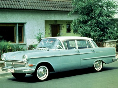 Opel Kapitan 1959 tote bag