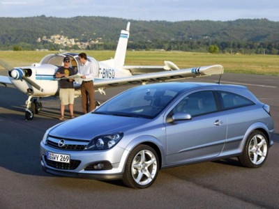 Opel Astra GTC with Panoramic Roof 2005 Poster with Hanger