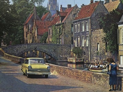 Opel Kapitan 1959 canvas poster