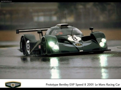 Bentley EXP Speed 8 2001 wooden framed poster
