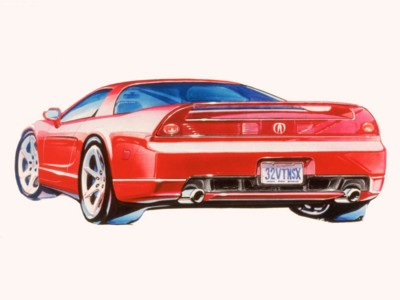 Acura NSX sketches 2002 t-shirt