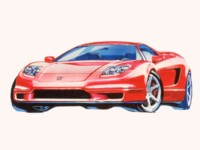 Acura NSX sketches 2002 Poster 521899