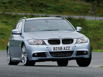 BMW 3-Series Touring UK Version 2009 Poster with Hanger