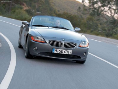 BMW Z4 2003 wooden framed poster