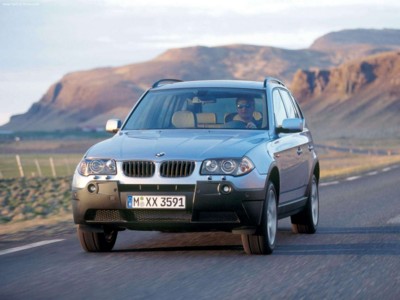 BMW X3 3.0i 2004 canvas poster