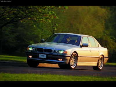 BMW 740i 2001 canvas poster