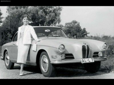 BMW 503 Coupe 1956 metal framed poster