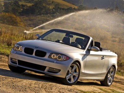 BMW 128i Convertible 2008 Poster with Hanger