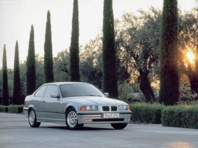 BMW 3 Series Coupe 1996 Poster with Hanger