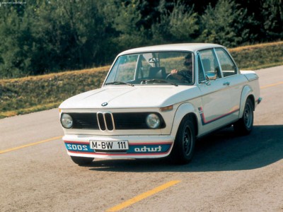 BMW 2002 turbo 1973 wooden framed poster
