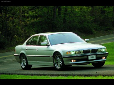 BMW 740i 2001 Poster with Hanger