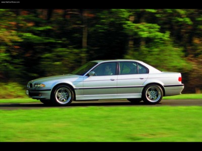 BMW 740i 2001 canvas poster